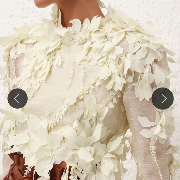 Sold - Zimmermann Harmony laser cut Crop Top Cream New - Picture 5 of 11